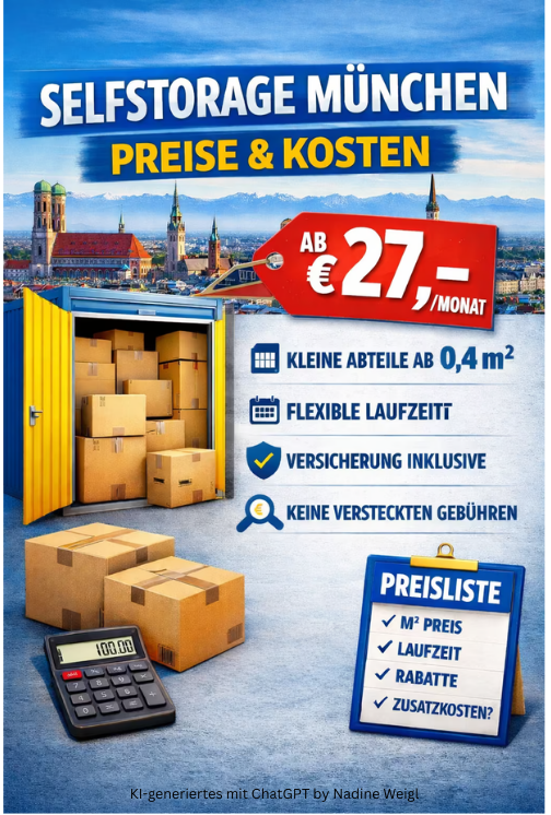 Self-Storage Preise und Kosten Lagerraum München